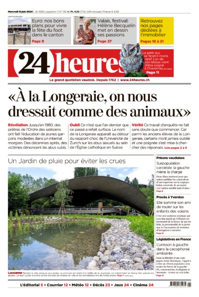 Dernière édition du journal 24 heures