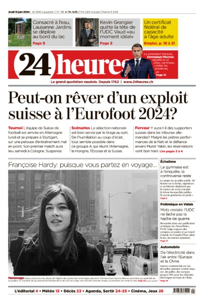 Dernière édition du journal 24 heures
