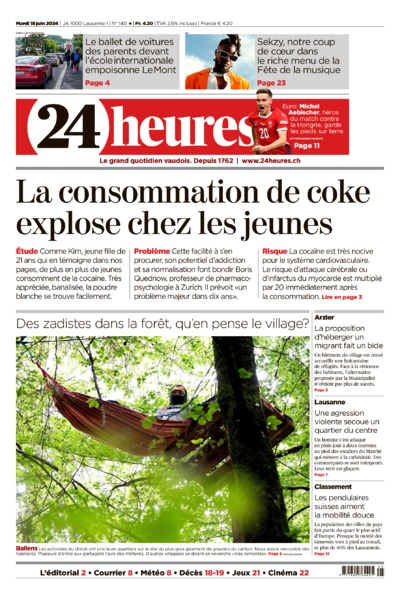 Dernière édition du journal 24 heures