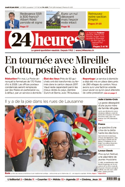 Dernière édition du journal 24 heures