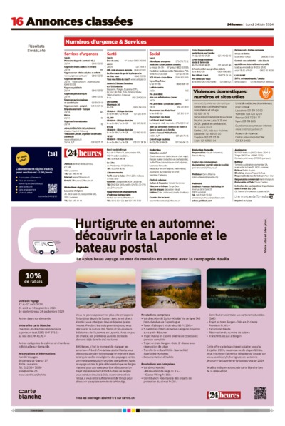 Dernière édition du journal 24 heures