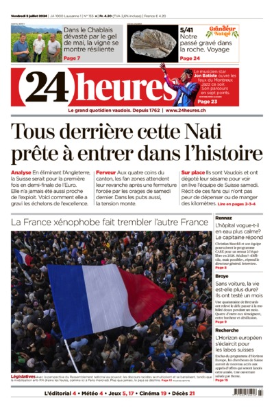 Dernière édition du journal 24 heures