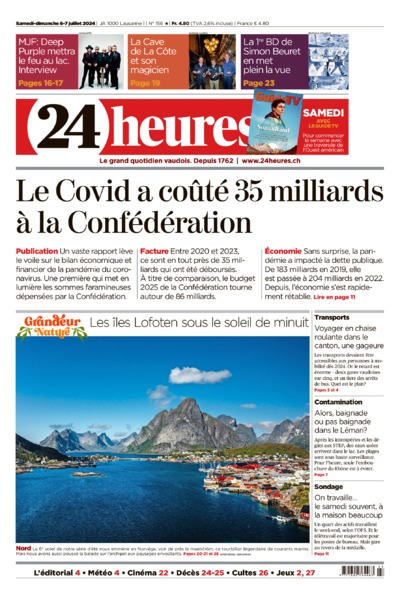 Dernière édition du journal 24 heures