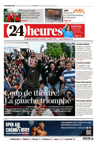 Dernière édition du journal 24 heures
