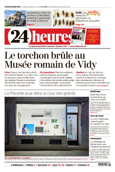 Dernière édition du journal 24 heures
