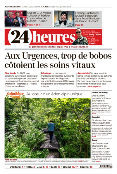 Dernière édition du journal 24 heures