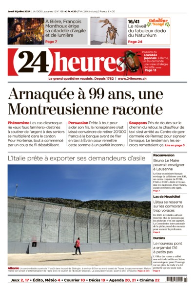 Dernière édition du journal 24 heures