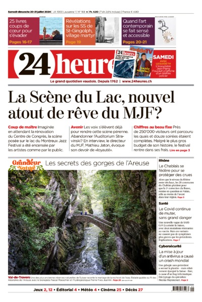 Dernière édition du journal 24 heures