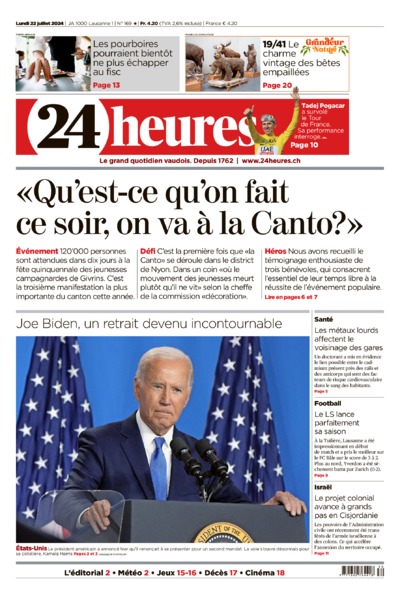 Dernière édition du journal 24 heures