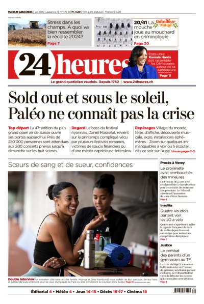 Dernière édition du journal 24 heures