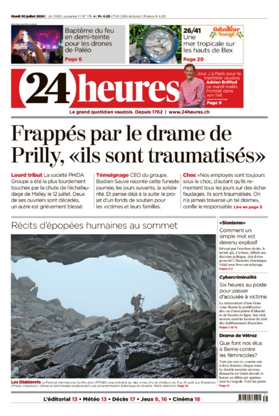 Dernière édition du journal 24 heures