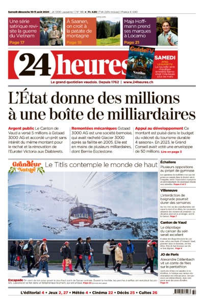 Dernière édition du journal 24 heures