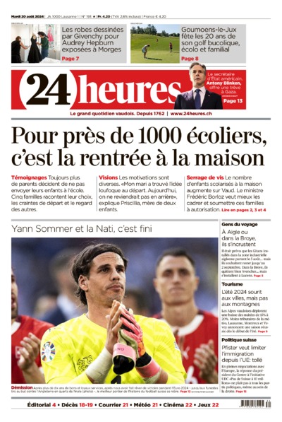 Dernière édition du journal 24 heures
