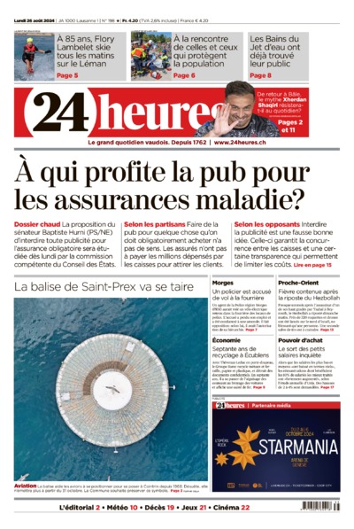 Dernière édition du journal 24 heures