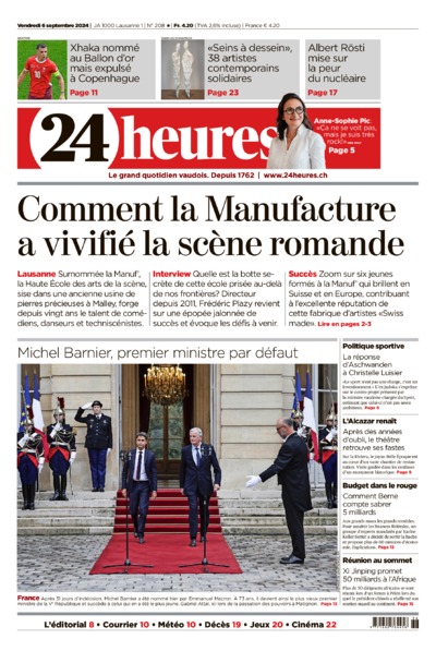 Dernière édition du journal 24 heures