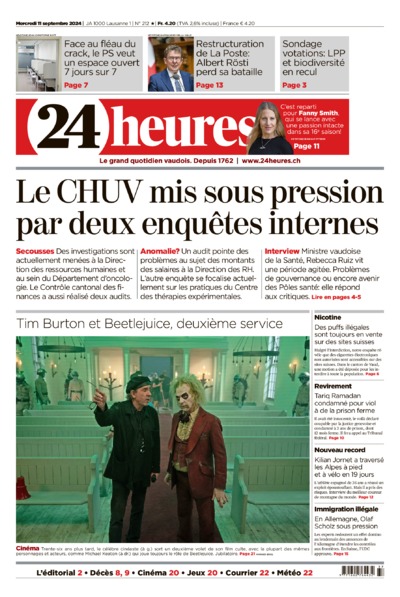 Dernière édition du journal 24 heures