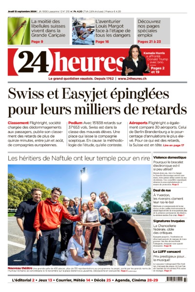 Dernière édition du journal 24 heures
