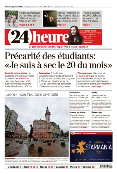 Dernière édition du journal 24 heures