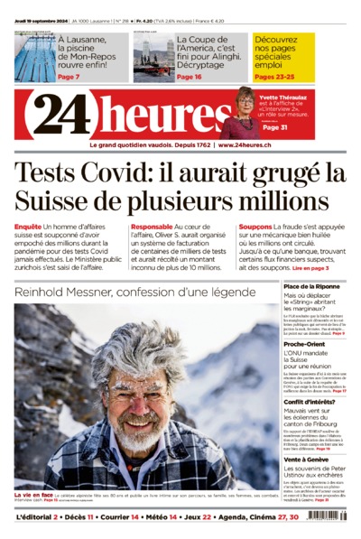 Dernière édition du journal 24 heures