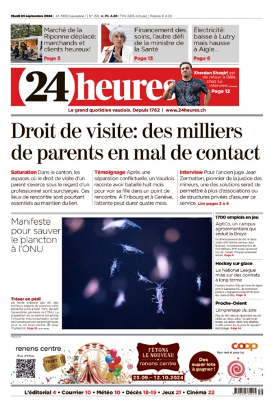 Dernière édition du journal 24 heures