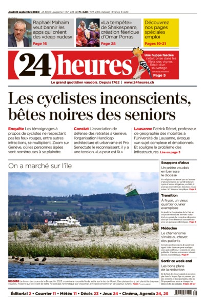 Dernière édition du journal 24 heures