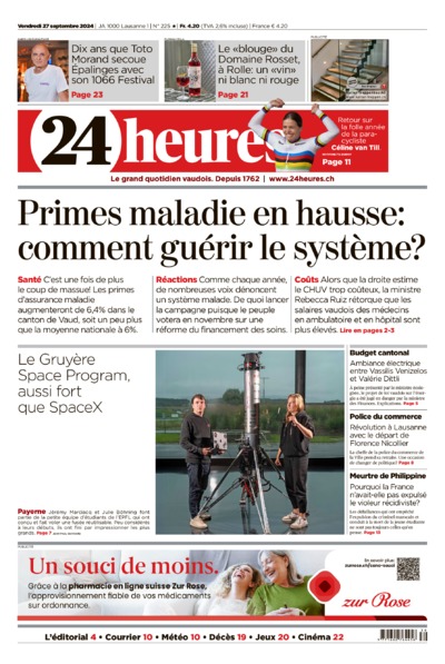 Dernière édition du journal 24 heures