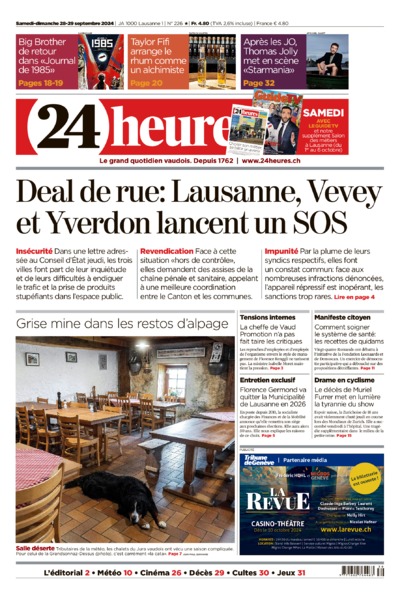 Dernière édition du journal 24 heures