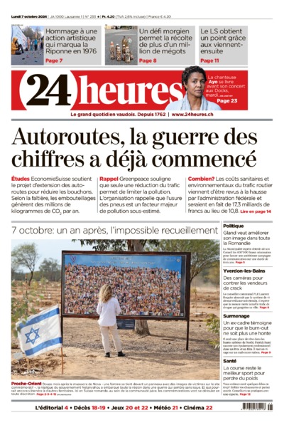 Dernière édition du journal 24 heures