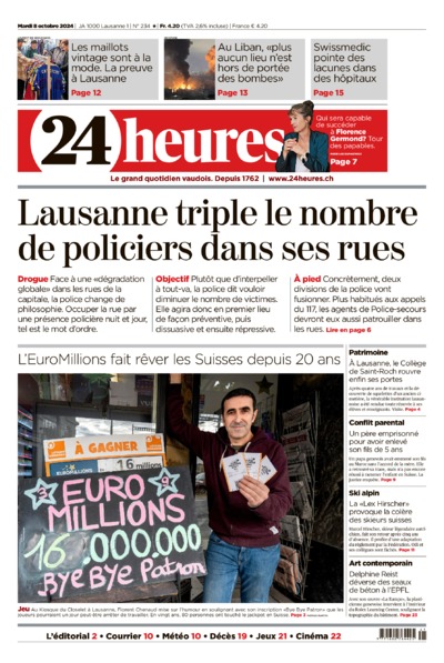 Dernière édition du journal 24 heures