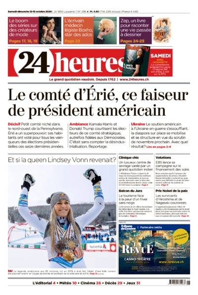 Dernière édition du journal 24 heures