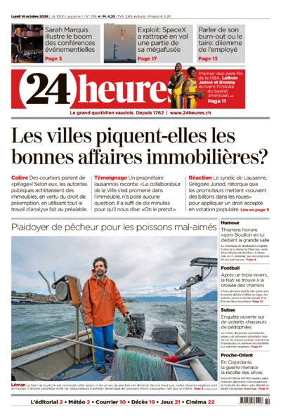 Dernière édition du journal 24 heures