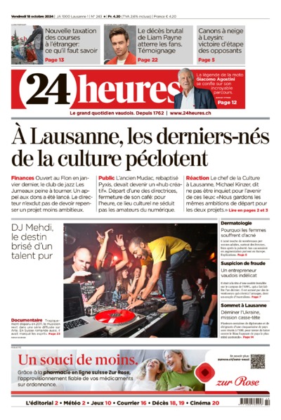 Dernière édition du journal 24 heures