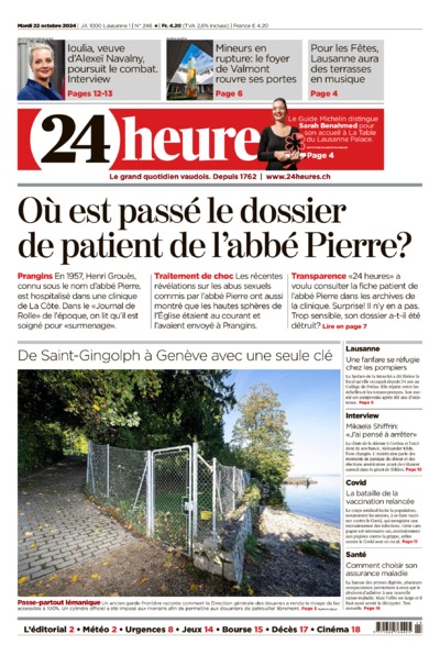 Dernière édition du journal 24 heures