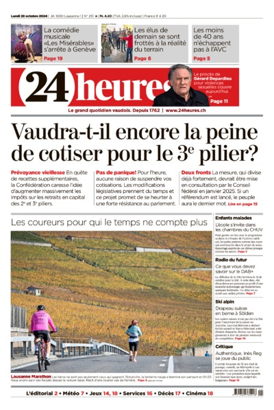 Dernière édition du journal 24 heures