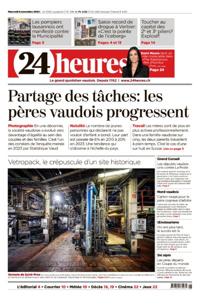 Dernière édition du journal 24 heures
