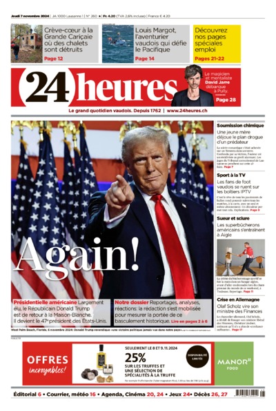 Dernière édition du journal 24 heures