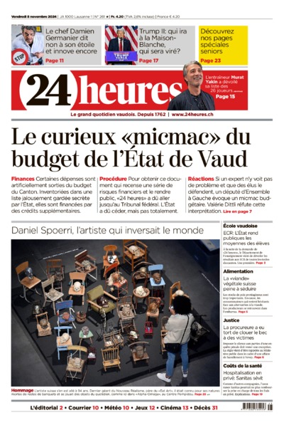 Dernière édition du journal 24 heures