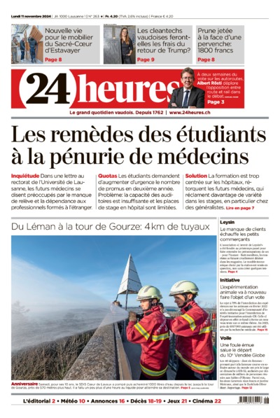 Dernière édition du journal 24 heures
