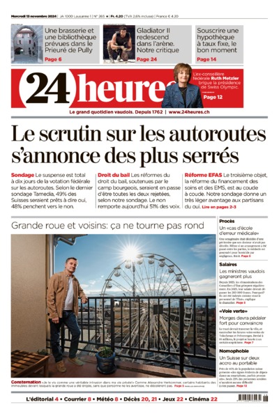 Dernière édition du journal 24 heures