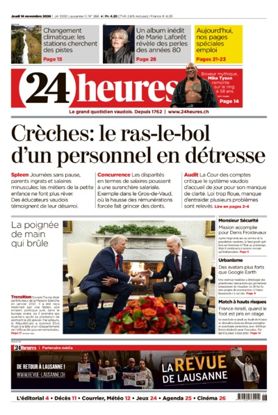 Dernière édition du journal 24 heures