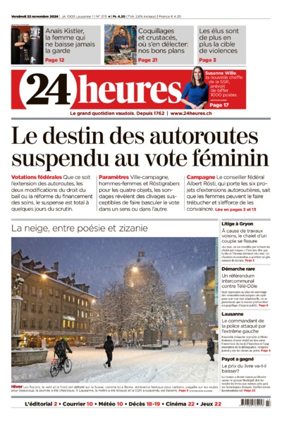 Dernière édition du journal 24 heures
