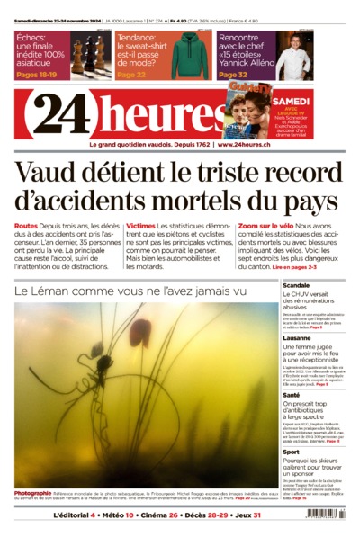 Dernière édition du journal 24 heures