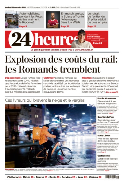 Dernière édition du journal 24 heures