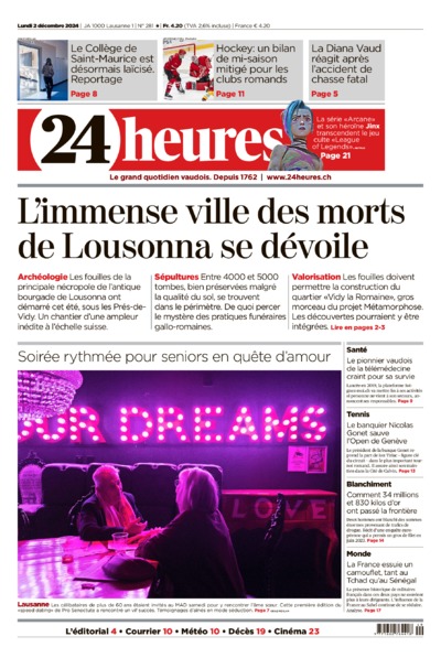 Dernière édition du journal 24 heures