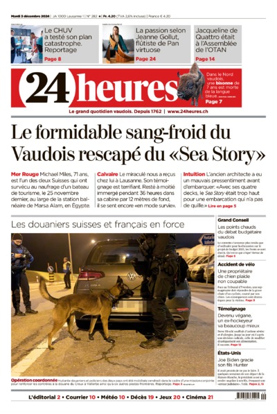 Dernière édition du journal 24 heures