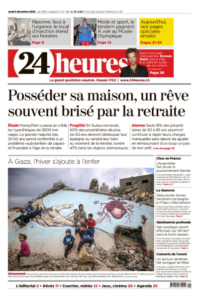 Dernière édition du journal 24 heures