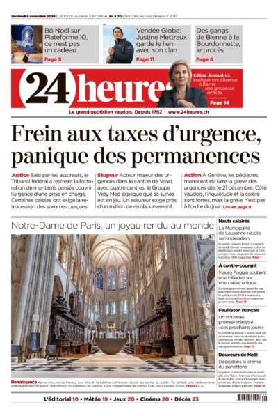 Dernière édition du journal 24 heures