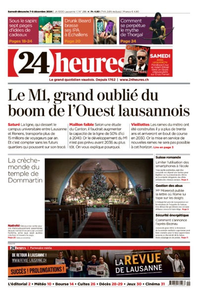 Dernière édition du journal 24 heures