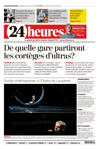 Dernière édition du journal 24 heures