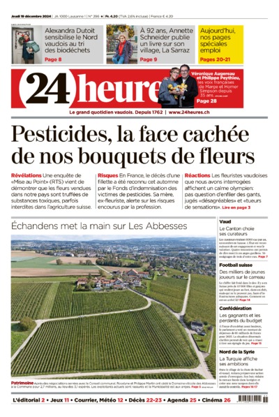 Dernière édition du journal 24 heures